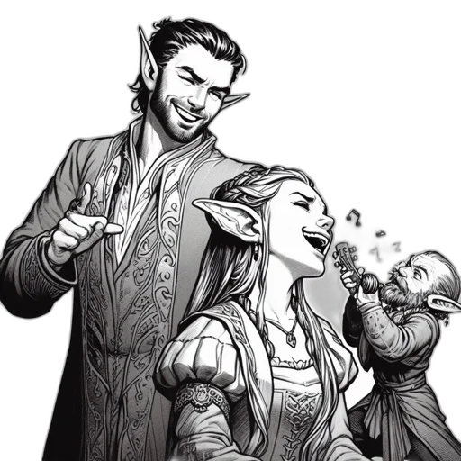 fantasy art, concept art, three, elven transparent PNG cut-out