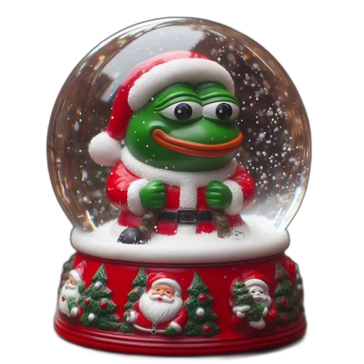 3d render, snow, globe, green transparent PNG cut-out