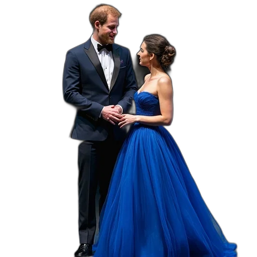 dress, crown, blue, prince transparent PNG cut-out