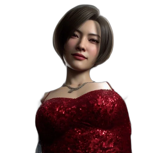 dress, face, photorealistic, 3d render transparent PNG cut-out