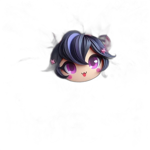 hair, staff, creature, face transparent PNG cut-out