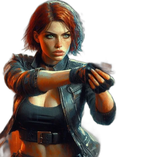 jacket, concept art, cyberpunk, fantasy art transparent PNG cut-out