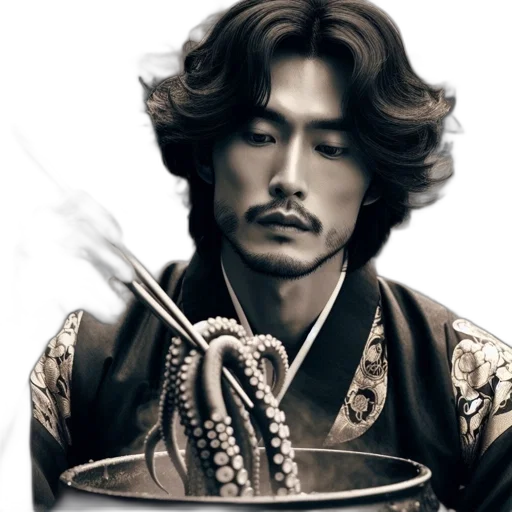 staff, face, sword, hair transparent PNG cut-out