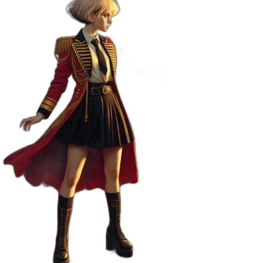 jacket, dress, staff, 3d render transparent PNG cut-out
