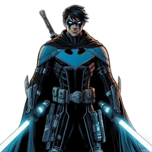 comic book art, concept art, man, black transparent PNG cut-out