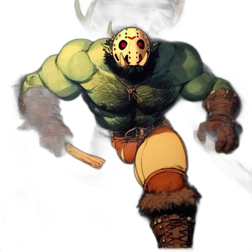 mask, staff, weapon, creature transparent PNG cut-out