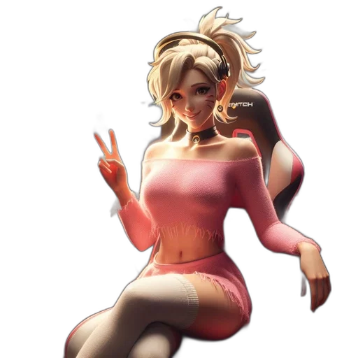 dress, staff, concept art, 3d render transparent PNG cut-out