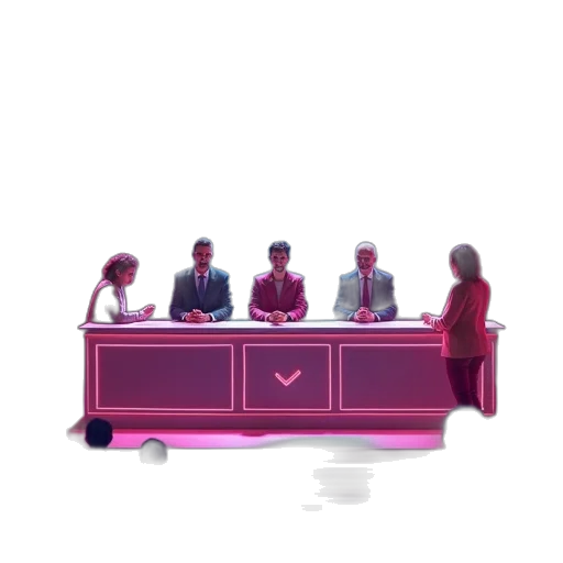 furniture, staff, robot, vaporwave transparent PNG cut-out