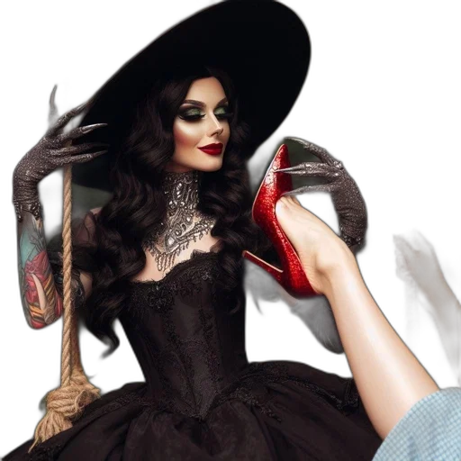 dress, hat, shoes, photorealistic transparent PNG cut-out