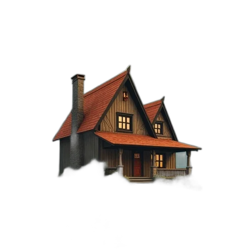 building, furniture, hat, 3d render transparent PNG cut-out