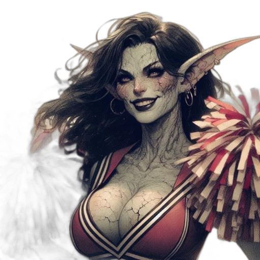 fantasy art, comic book art, concept art, photorealistic transparent PNG cut-out