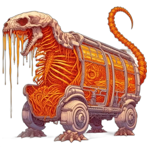 dragon, creature, car, robot transparent PNG cut-out