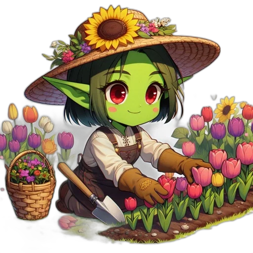 staff, flower, food, weapon transparent PNG cut-out