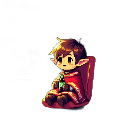 staff, bottle, creature, jacket transparent PNG cut-out