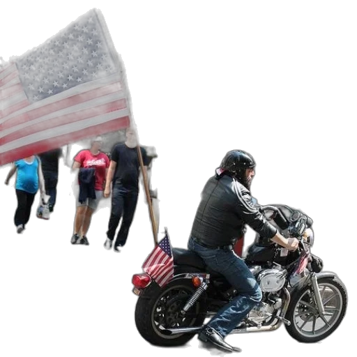 jacket, man, motorcycle, american transparent PNG cut-out