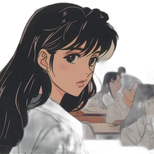 anime, concept art, vaporwave, comic book art transparent PNG cut-out