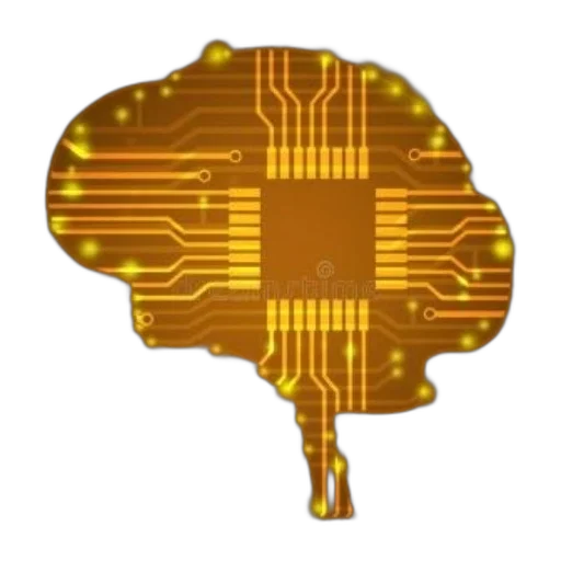 robot, abstract, illustration, brain transparent PNG cut-out