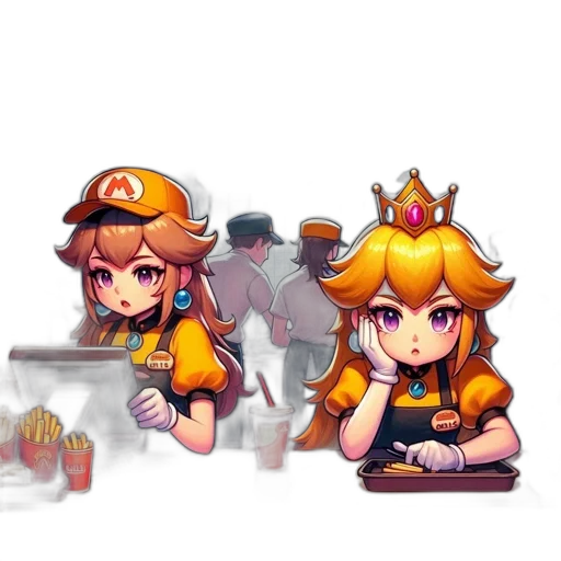 crown, staff, hat, pixel art transparent PNG cut-out