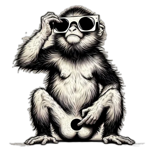 animal, staff, photorealistic, cartoon transparent PNG cut-out
