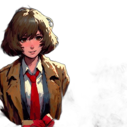 jacket, face, anime, concept art transparent PNG cut-out