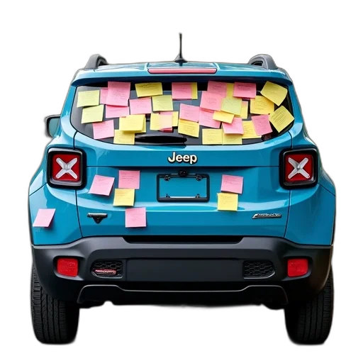 car, blue, jeep, parked transparent PNG cut-out