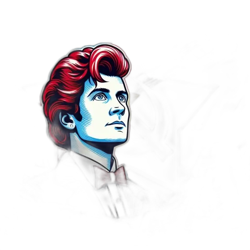 face, hair, crown, jacket transparent PNG cut-out