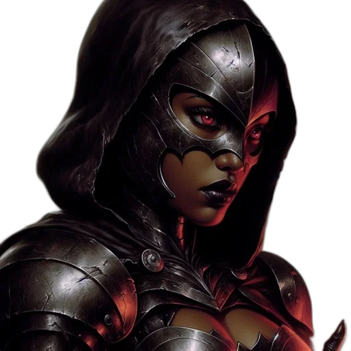 mask, comic book art, concept art, fantasy art transparent PNG cut-out