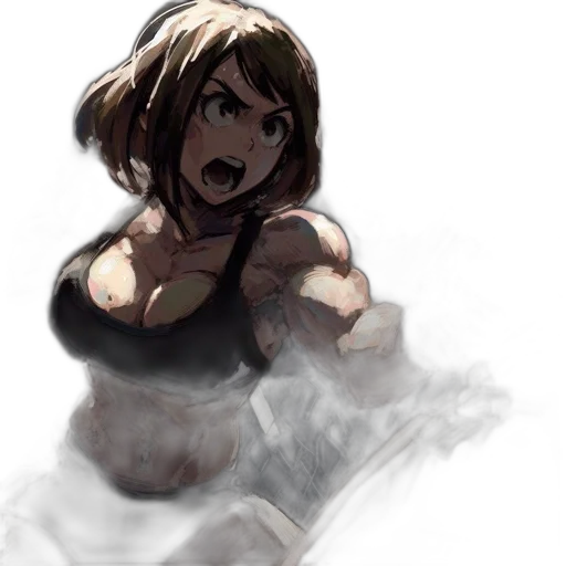 weapon, dress, face, creature transparent PNG cut-out