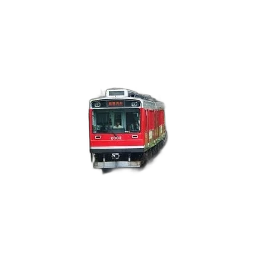 3d render, photorealistic, red, train transparent PNG cut-out