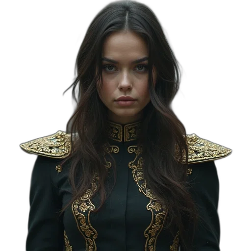 jacket, crown, face, staff transparent PNG cut-out