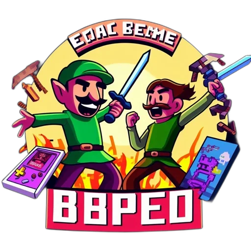 pixel art, concept art, two, sword-wielding transparent PNG cut-out