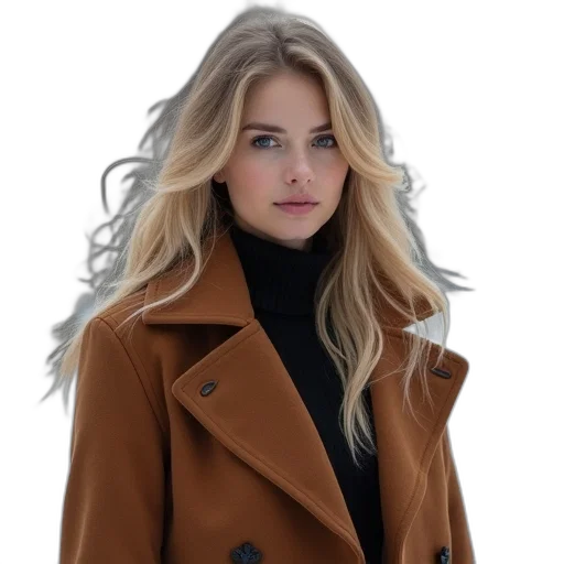 jacket, hair, face, staff transparent PNG cut-out