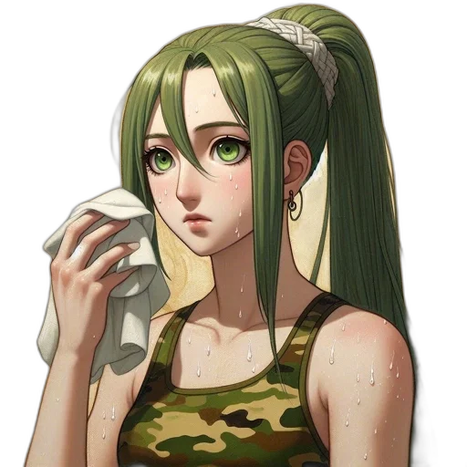 dress, weapon, face, staff transparent PNG cut-out
