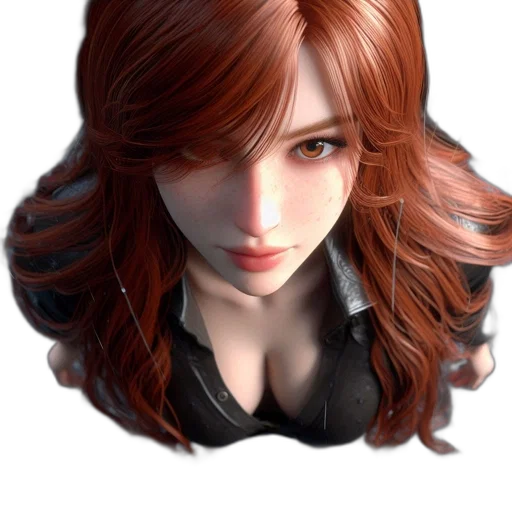 face, hair, crown, jacket transparent PNG cut-out