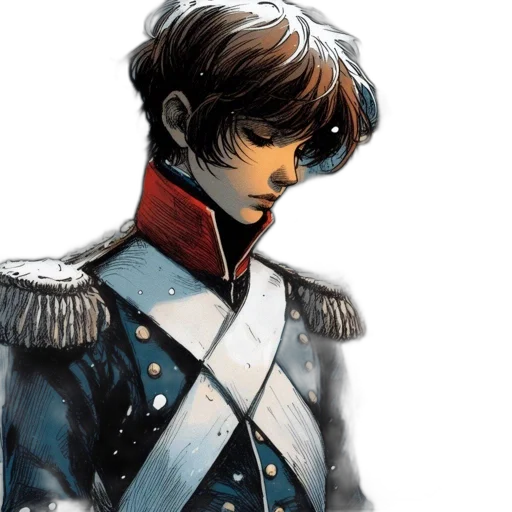 jacket, concept art, comic book art, watercolor transparent PNG cut-out
