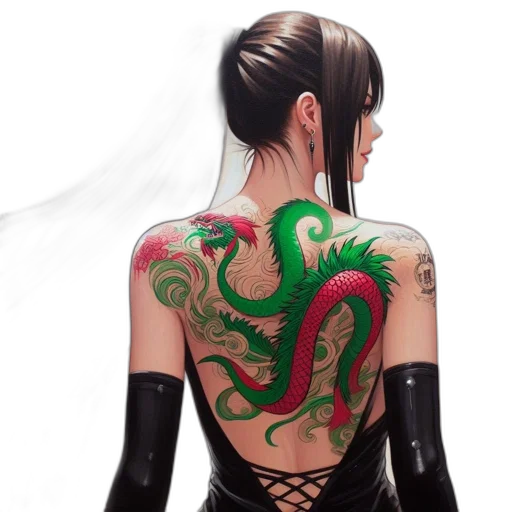 dragon, dress, fantasy art, concept art transparent PNG cut-out