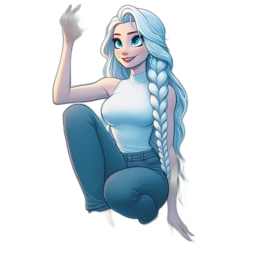staff, dress, hair, dragon transparent PNG cut-out
