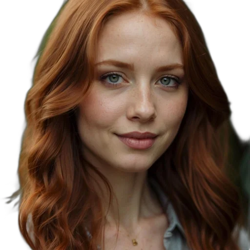 face, hair, crown, staff transparent PNG cut-out