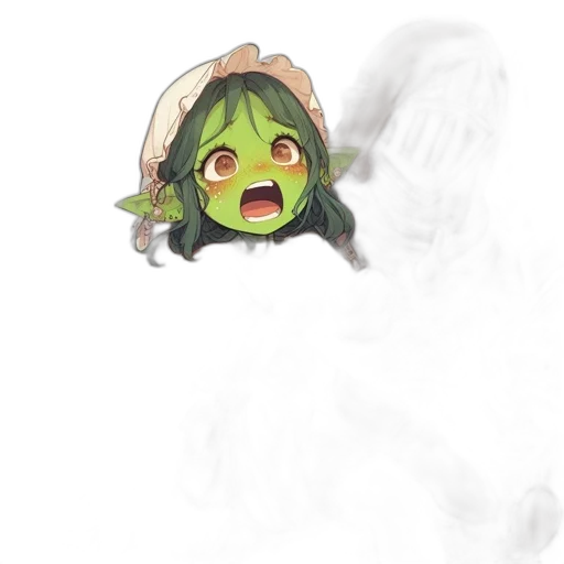 creature, mask, dragon, staff transparent PNG cut-out