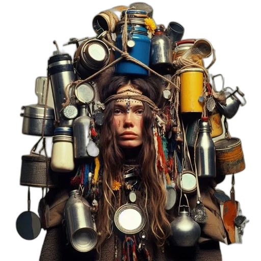 jewelry, robot, crown, mask transparent PNG cut-out