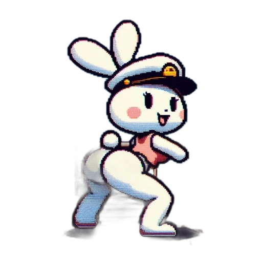 staff, hat, creature, robot transparent PNG cut-out