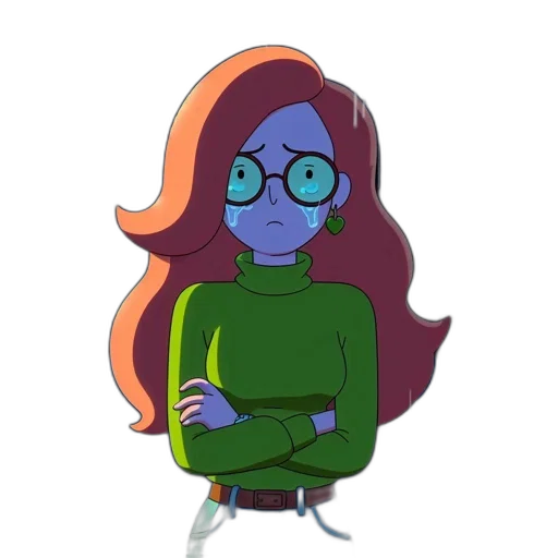 staff, jacket, dress, hair transparent PNG cut-out