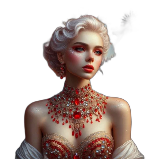 jewelry, dress, crown, fantasy art transparent PNG cut-out