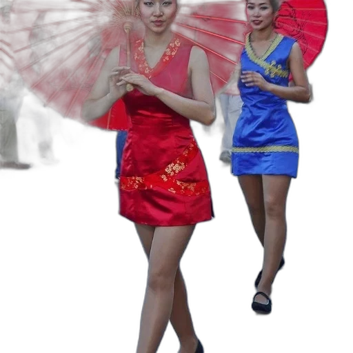 umbrella, dress, photorealistic, 3d render transparent PNG cut-out
