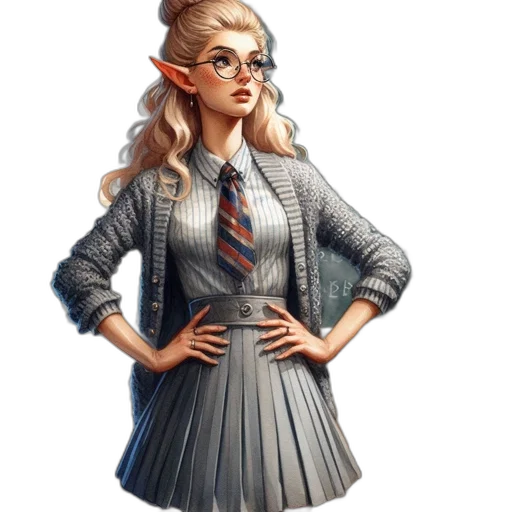 dress, staff, jacket, concept art transparent PNG cut-out