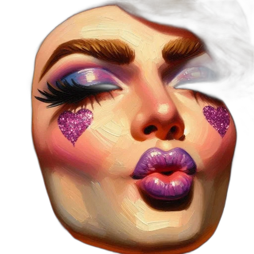 face, mask, photorealistic, vaporwave transparent PNG cut-out