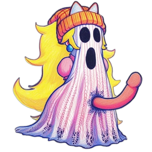 dress, creature, mask, hair transparent PNG cut-out