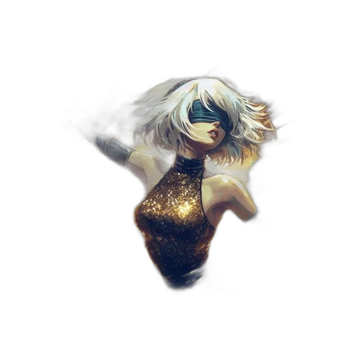 hair, mask, dress, crown transparent PNG cut-out