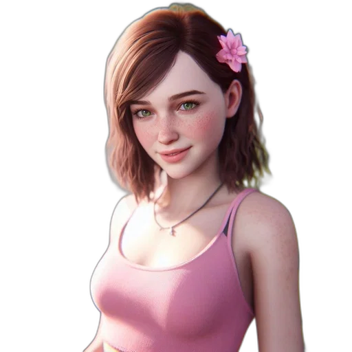 dress, face, staff, jewelry transparent PNG cut-out