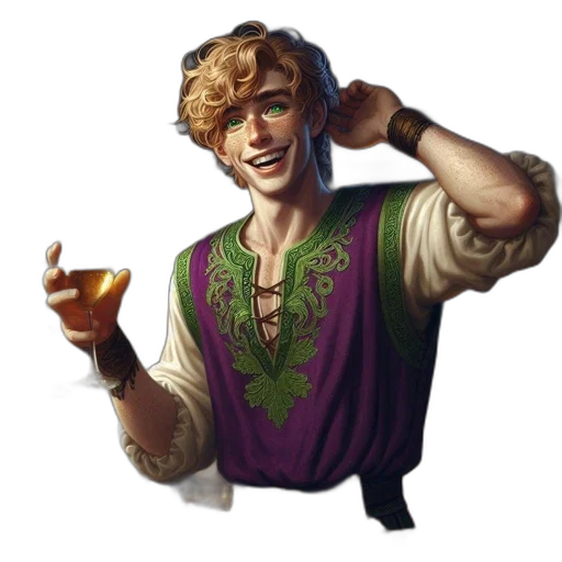fantasy art, concept art, pixel art, young transparent PNG cut-out